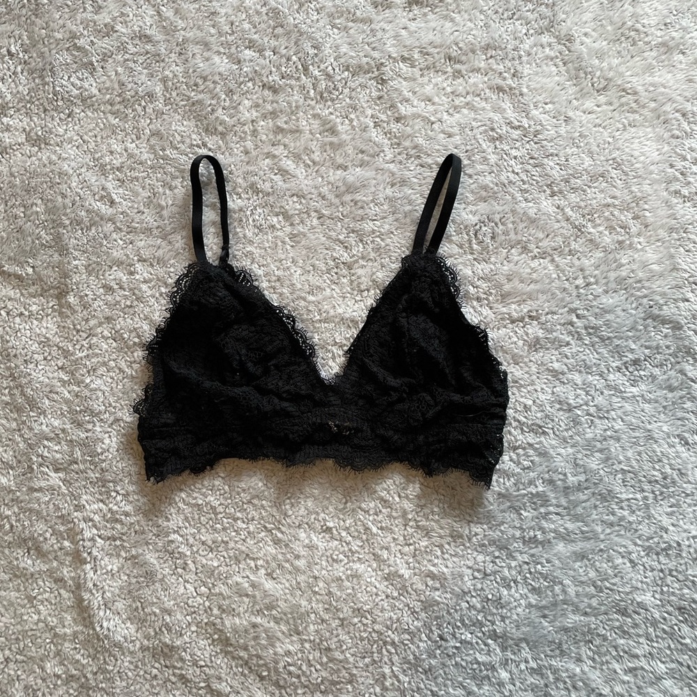 Unlined black bralette